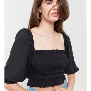 Urban Outfitters Sierra Smocked Puff Sleeve Top